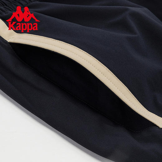 Kappa卡帕复古运动裤2023新款男条纹撞色长裤黑色休闲裤小脚卫裤 商品图4