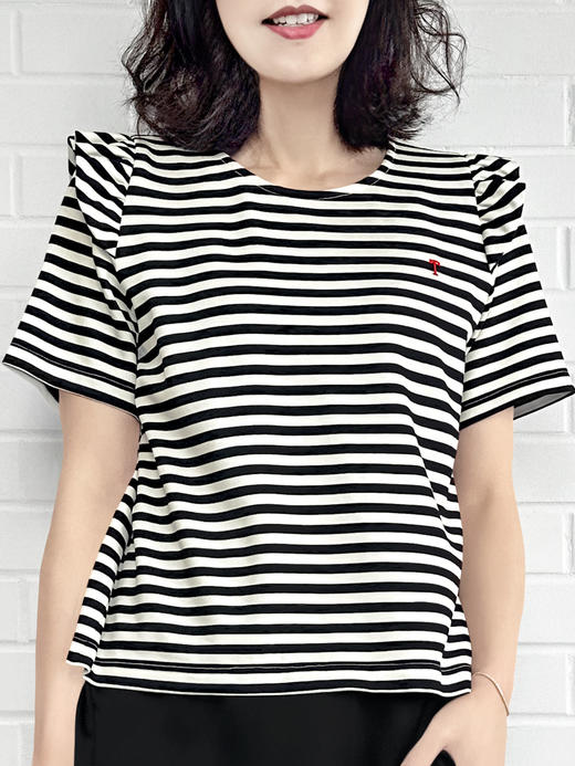 TYNVIE 荷叶撑肩短袖T恤 商品图2