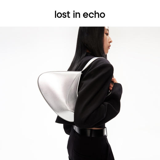 [捡漏价]lost in echo原创设计师款美拉德风蛋蛋包腋下包银色手提包单肩女 商品图2