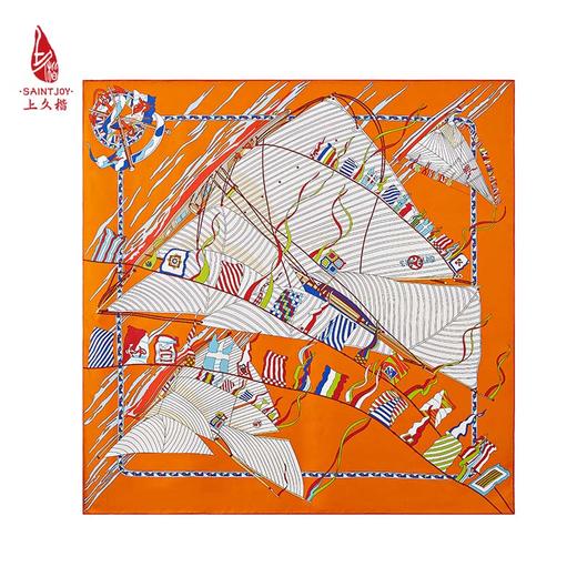 SAINTJOY/上久楷真丝方巾 双面印花真丝方巾  远航  FJS23025 商品图10