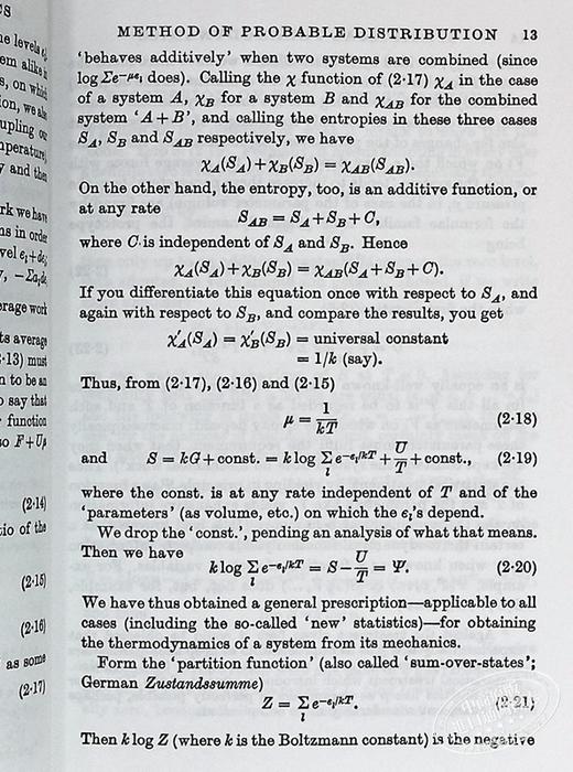 【中商原版】薛定谔 统计热力学 诺贝尔物理学奖得主 Statistical Thermodynamics Revised 英文原版 Erwin Schrodinger 商品图7