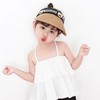 【夏季空顶大檐遮阳草帽】男童女童可伸缩护脸防紫外线遮阳帽，男女宝宝沙滩凉帽 商品缩略图0