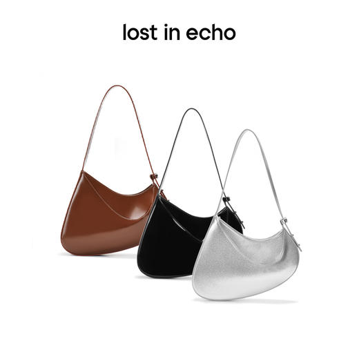 [捡漏价]lost in echo原创设计师款美拉德风蛋蛋包腋下包银色手提包单肩女 商品图4