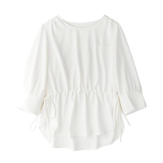 2023夏季新款雪纺衫七分袖衬衫女宽松大码衬衣圆领显瘦 商品图4