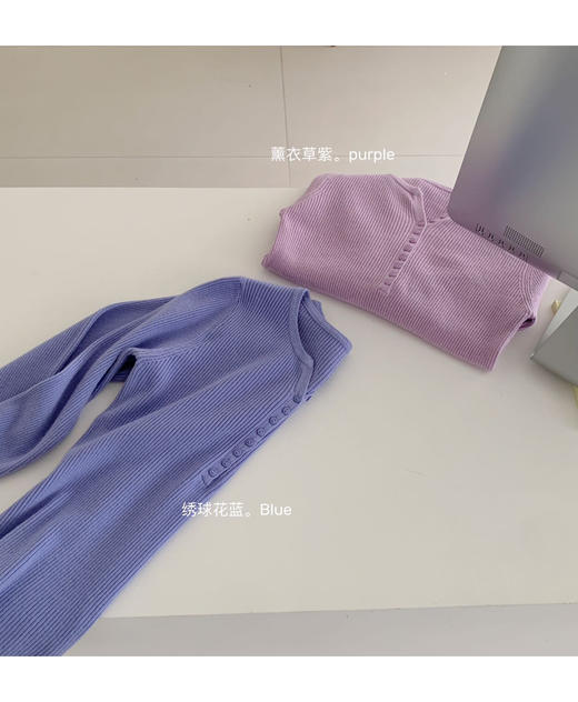 老米优品/ 预售3-5 韩系女友《一排扣螺纹针织衫》知冷知热的针织衫，应对秋日的多变~~ 修身显瘦，气质温柔 MY230823B 商品图9