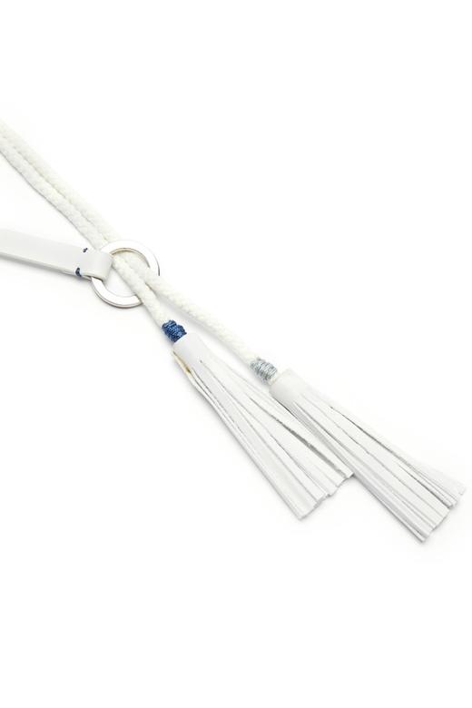 SUMMER & SAGE 白色圆环流苏腰带 7163 商品图1