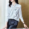 2023秋装新款衬衫女长袖宽松雪纺衫白色女士衬衣A2516 商品缩略图0