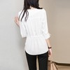 2023夏季新款雪纺衫七分袖衬衫女宽松大码衬衣圆领显瘦 商品缩略图3