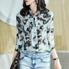 2023秋装新款衬衫女长袖雪纺衫水墨印花女士衬衣A2719 商品缩略图0