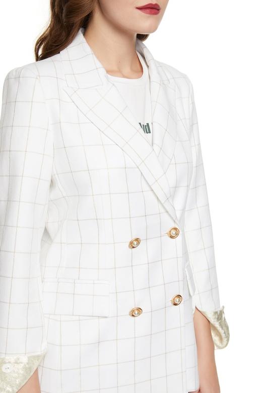 J.A 双排扣格纹西装外套 7612 商品图4