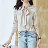 2023秋装新款衬衫女长袖宽松雪纺衫纯色女士衬衣A2709 商品缩略图2