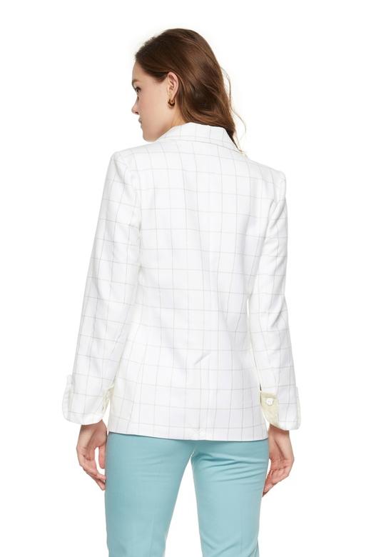 J.A 双排扣格纹西装外套 7612 商品图3