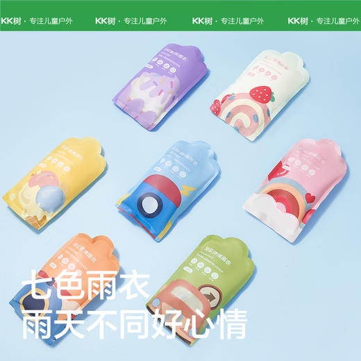 KK树一次性卡片雨衣便携式压缩雨披儿童全身防水加厚长款成人雨服 商品图1