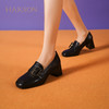 【Harson哈森】B3F I 粗跟方头商务通勤小皮鞋深口单鞋HS239206 商品缩略图2