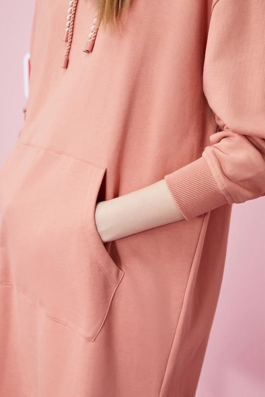 VERO MODA 珊瑚橘宽松卫衣连衣裙 9303 商品图4