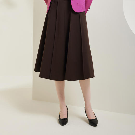 NG530斯尔丽2023秋季新款A摆百搭半截裙 商品图2