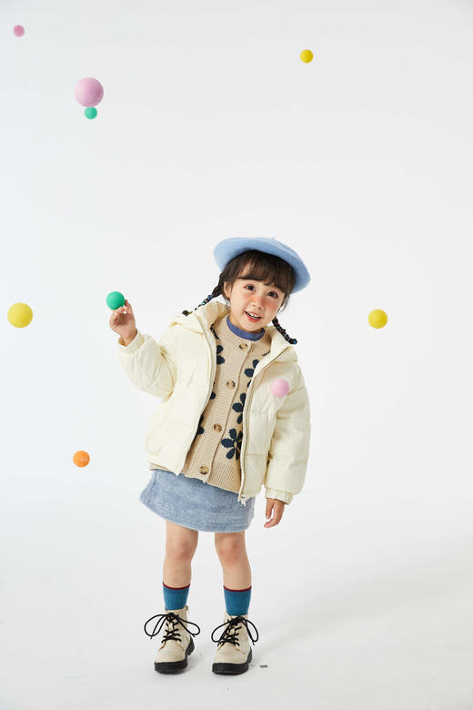 撞色线拉链泡泡服 商品图0