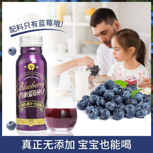 沃田蓝 有机蓝莓纯汁 250ml*12瓶/箱 商品图6