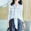 2023秋装新款衬衫女长袖宽松雪纺衫白色女士衬衣A2727 商品缩略图1