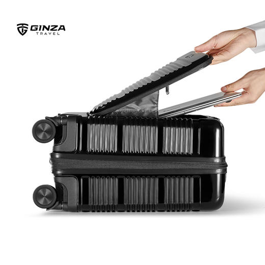 银座GINZA TRAVEL 17寸前开盖拉链商务便携登机箱6618L 商品图7