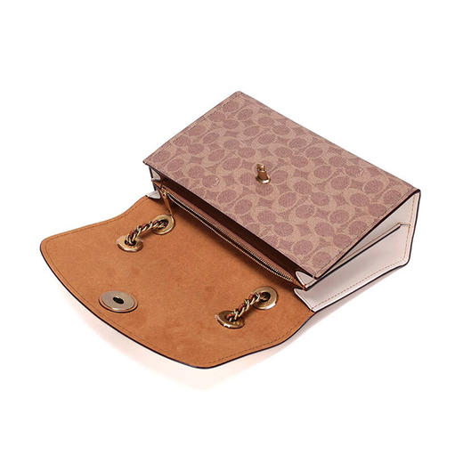 【银川专场】Coach(专柜) 蔻驰 Parker系列山茶花老花帆布拼皮链条包女士单肩包 30585B4HA 商品图1