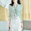 2023秋装新款衬衫女长袖宽松雪纺衫波点女士衬衣A2368 商品缩略图0