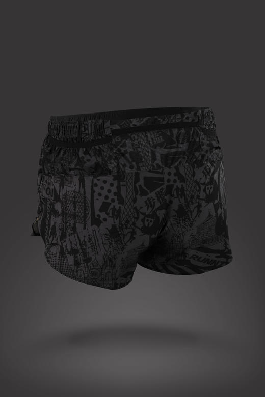 严素跑步运动短裤 大步槛过 男/女竞速款 三口袋 快干 轻量  严素态度 商品图1