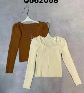 【门店同款】秋季浪漫主义-法式排扣毛衣 153751905