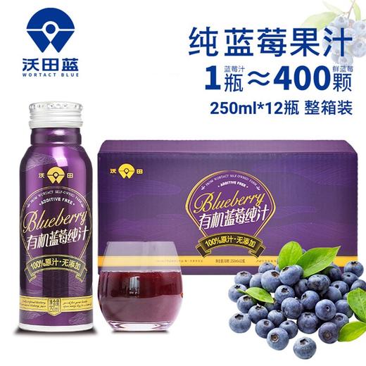 沃田蓝 有机蓝莓纯汁 250ml*12瓶/箱 商品图0