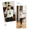 OLrain欧芮儿法式条纹T恤女夏季2023年新款宽松时尚趣味刺绣上衣 商品缩略图1