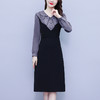 2023年秋季女装新款法式收腰显瘦气质小黑裙假两件连衣裙HTN-B00-0265 商品缩略图3