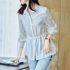 2023秋装新款衬衫女长袖宽松雪纺衫白色女士衬衣A2680 商品缩略图2