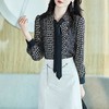 2023秋装新款衬衫女长袖雪纺女士衬衣领带可以脱卸A2733 商品缩略图0