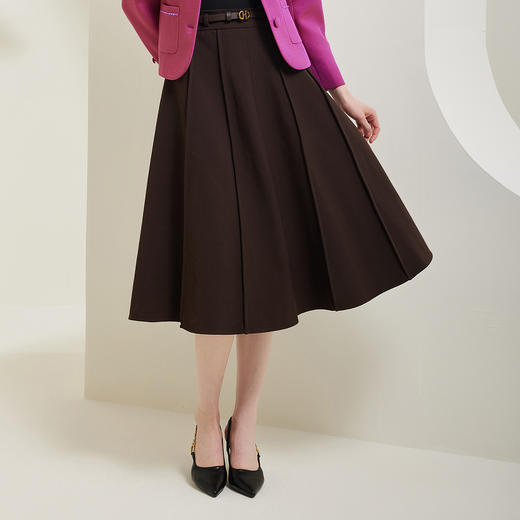 NG530斯尔丽2023秋季新款A摆百搭半截裙 商品图0