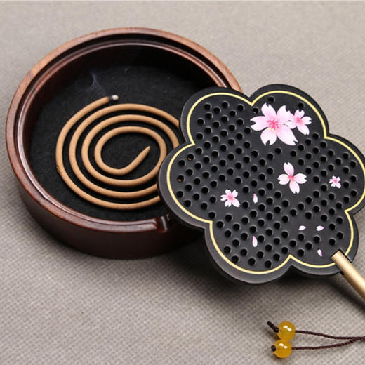 线香盒盘香盒家用室内紫光檀实木香薰炉中秋节礼品香道檀香熏香炉 商品图6