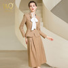 秋季高端时尚气质卡其色职业西装半身裙套装洋气宴会西服外套 商品缩略图0