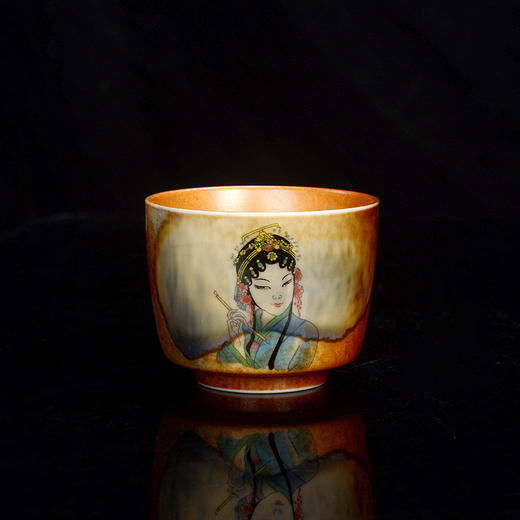 「数款可选！国潮风」今丰唐国潮风京剧美女图柴烧陶瓷茶杯 功夫茶具杯子客杯杯品茗杯餐饮用具 商品图4