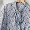 2023秋装新款衬衫女长袖宽松雪纺衫系带女士衬衣A2511 商品缩略图3