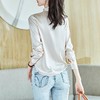 2023秋装新款衬衫女长袖宽松雪纺衫纯色女士衬衣A2709 商品缩略图3