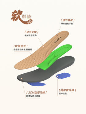 【Senda森达】 A3F丨平底单鞋可可鞋运动休闲鞋4WG04CA3