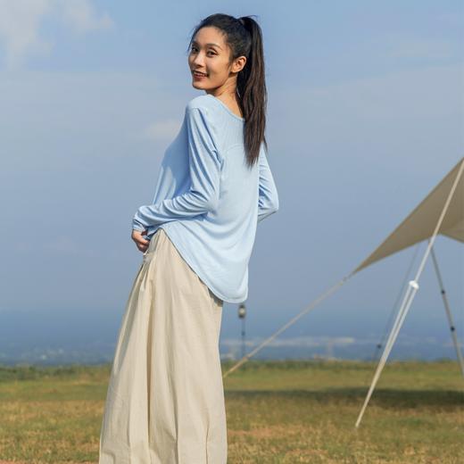 【肌理针织】V领宽松版型 遮肉显瘦 前短后长不对称罩衫 长袖上衣 商品图4