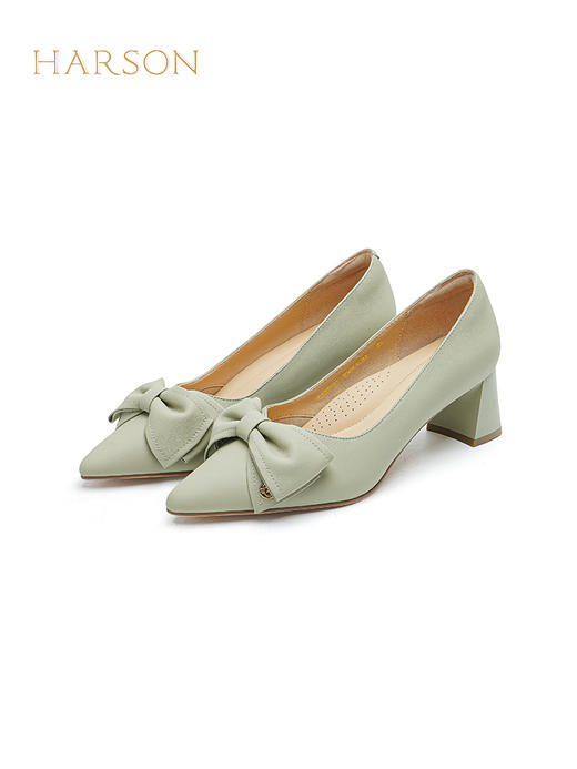 【Harson哈森】B3F I高跟小皮鞋通勤时尚蝴蝶结单鞋HS237161 商品图3