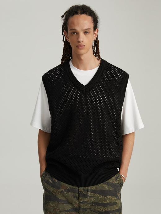 WassupHouse 镂空V领毛背心 商品图5