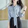 2023秋装新款衬衫女长袖宽松雪纺衫系带女士衬衣A2710 商品缩略图2