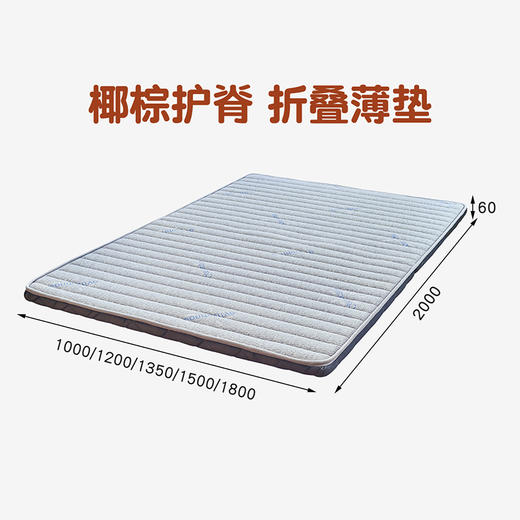 喜梦宝儿童两折床垫6cm护脊椰棕弹簧床垫1.2米1.35米1.5床软垫硬垫 商品图0