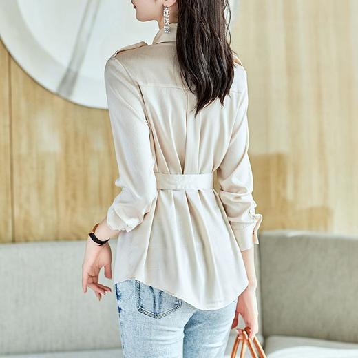 2023秋装新款衬衫女长袖宽松雪纺衫通勤女士衬衣A2663 商品图1