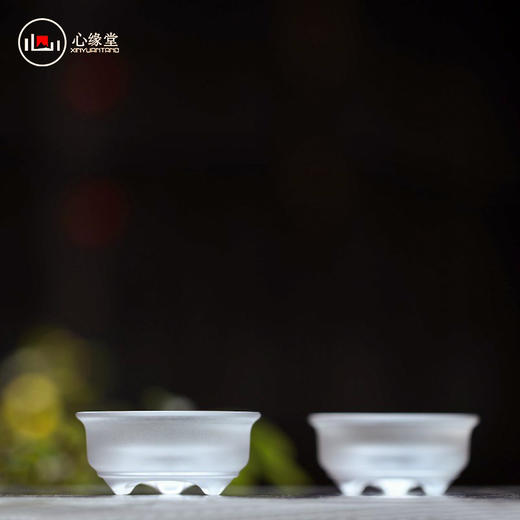 心缘堂 直腹杯 琉璃三足茶杯宝相花品茗杯功夫茶具茶杯茶器好友礼物 商品图2