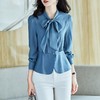 2023秋装新款衬衫女长袖蝴蝶结通勤时尚女士衬衣A2726 商品缩略图0