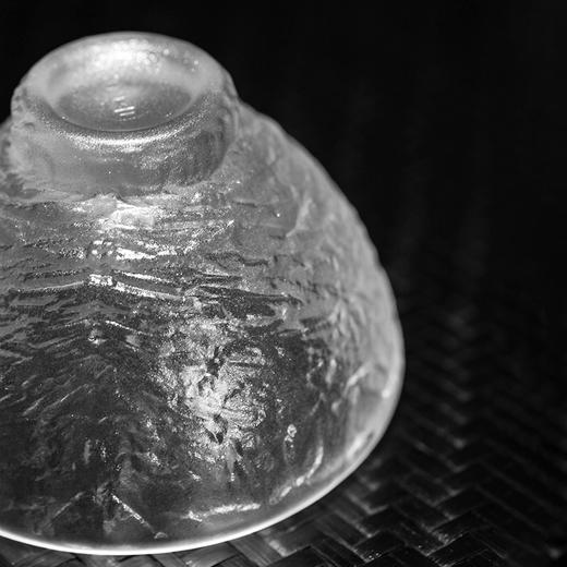 心缘堂 肌理普洱中杯  斗笠石纹杯 手工琉璃茶杯品茗杯主人杯 大号加厚功夫茶杯单杯 商品图2