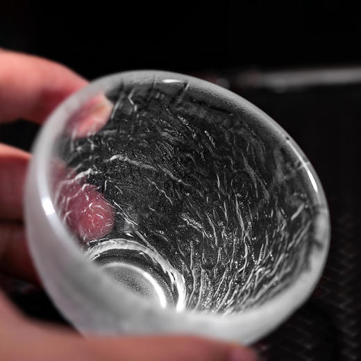 心缘堂 肌理普洱中杯  斗笠石纹杯 手工琉璃茶杯品茗杯主人杯 大号加厚功夫茶杯单杯 商品图1